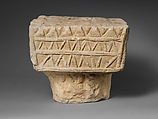 Limestone votive square capital, Limestone, Cypriot