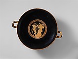 Terracotta kylix (drinking cup), Signed by Hieron as potter, Terracotta, Greek, Attic