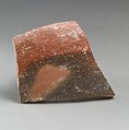 Terracotta rim fragment from a shallow bowl, Terracotta, Minoan