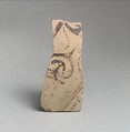 Terracotta vessel fragment with ivy pattern, Terracotta, Minoan