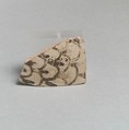 Terracotta vessel fragment with scale pattern, Terracotta, Minoan