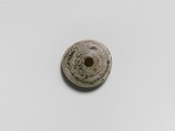 Glass spindle whorl, Glass, Roman