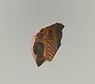 Fragment of a terracotta amphora (jar), Amasis Painter, Terracotta, Greek, Attic