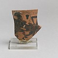Kyathos fragment, Terracotta, Greek, Attic