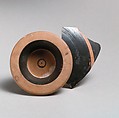 Kylix Fragment, Attributed to the Segment Class, Terracotta, Greek, Attic