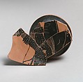 Kylix Fragment, Attributed to the Segment Class, Terracotta, Greek, Attic