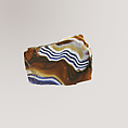 Glass mosaic ribbed bowl fragment, Glass, Roman