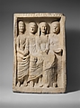 Limestone funerary monument with four figures, Limestone, Cypriot