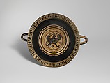Terracotta kylix (drinking cup), Terracotta, Greek, Laconian