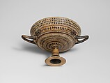 Terracotta kylix (drinking cup), Terracotta, Greek, Laconian