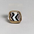 Glass mosaic handle fragment, Glass, Roman, probably northern Italian