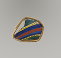 Glass striped mosaic bowl fragment, Glass, Roman