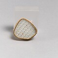 Glass network mosaic fragment, Glass, Roman
