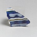 Glass mosaic ribbed bowl fragment, Glass, Roman