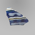 Glass mosaic ribbed bowl fragment, Glass, Roman