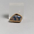 Glass mosaic carinated bowl fragment, Glass, Roman