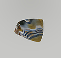 Glass mosaic ribbed bowl fragment, Glass, Roman