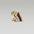 Banded agate inlay fragment, Glass, Roman