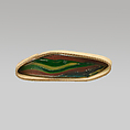 Glass striped mosaic fragment, Glass, Roman