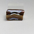 Glass mosaic ribbed bowl fragment, Glass, Roman