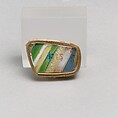 Glass striped mosaic fragment, Glass, Roman