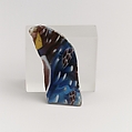 Glass mosaic ribbed bowl fragment, Glass, Roman