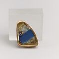Glass striped mosaic bowl fragment, Glass, Roman