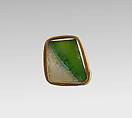Glass gold-band mosaic bowl fragment, Glass, Roman