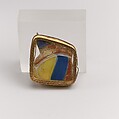 Glass short-strip mosaic bowl fragment, Glass, Roman