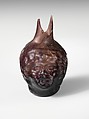 Glass double head-shaped flask, Glass, Roman