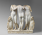Marble Statue Group of the Three Graces, Marble, Roman