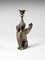 Bronze ornament in the form of a seated male sphinx, bronze, Roman