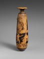 Terracotta alabastron (perfume vase), Attributed to the Beth Pelet Painter, Terracotta, Greek, Attic