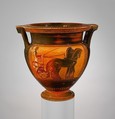 Terracotta column-krater (bowl for mixing wine and water), Terracotta, Greek, Attic