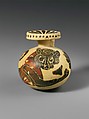 Terracotta aryballos (oil flask), Terracotta, Greek, Corinthian