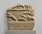 Marble relief fragment, Marble, Roman