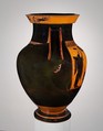 Terracotta amphora (jar), Attributed to the Antimenes Painter, Terracotta, Greek, Attic