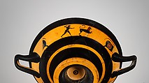 Terracotta kylix (drinking cup), Terracotta, Greek, Attic