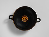 Terracotta kylix (drinking cup), Terracotta, Greek, Attic