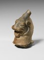 Terracotta head of a griffin, Terracotta, East Greek