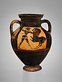 Terracotta amphora (jar), Terracotta, Greek, Attic