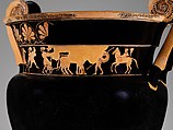 Terracotta volute-krater (bowl for mixing wine and water), Attributed to the Karkinos Painter, Terracotta, Greek, Attic