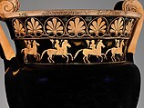 Terracotta volute-krater (bowl for mixing wine and water), Attributed to the Karkinos Painter, Terracotta, Greek, Attic