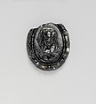 Glass medallion with the bust of a woman or goddess, Glass, Roman, Cypriot