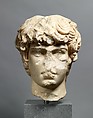 Marble portrait head of Antinoos, Marble, Roman