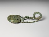 Bronze disc-type fibula (safety pin), Bronze, Italic