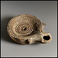 Terracotta oil lamp, Terracotta, Roman, Cypriot