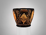 Terracotta skyphos (deep drinking cup), Attributed to the Penthesilea Painter, Terracotta, Greek, Attic