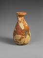 Terracotta inscribed alabastron (perfume vase), Terracotta, Etruscan, Etrusco-Corinthian