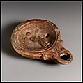 Terracotta oil lamp, Terracotta, Roman, Cypriot